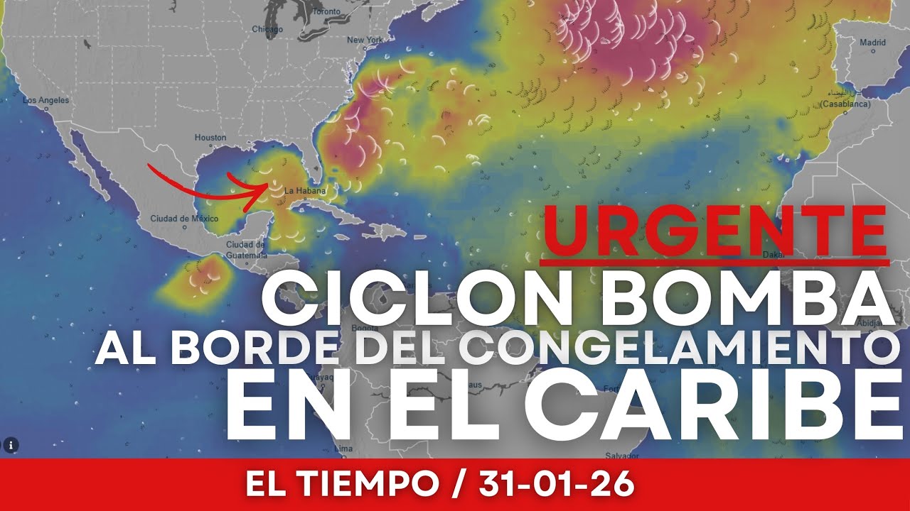 🔴URGENTE🔴TORMENTA INVERNAL GIANNA LLEGANDO CON TEMPERATURAS CONGELADAS EN EL CARIBE HOY