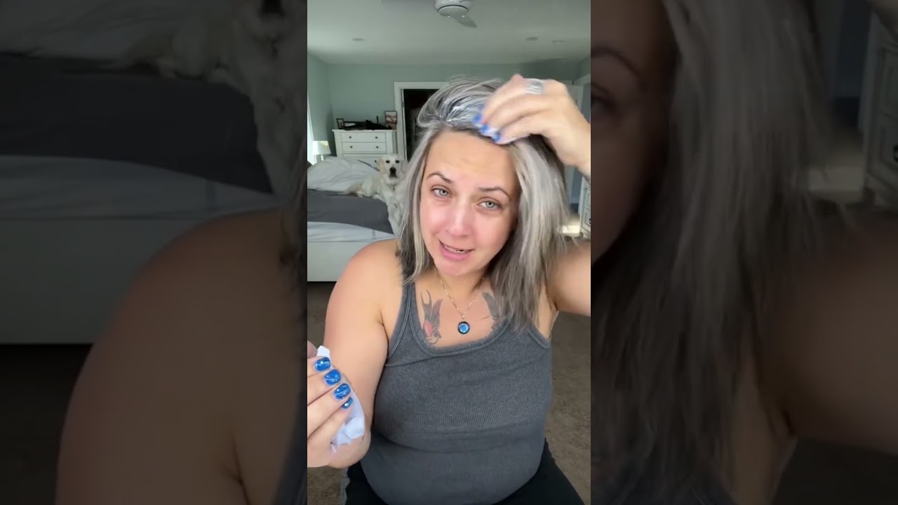 Temporary Hair Color! Let&rsquo;s try blue! #temporaryhaircolor #hairdye #hairproducts
