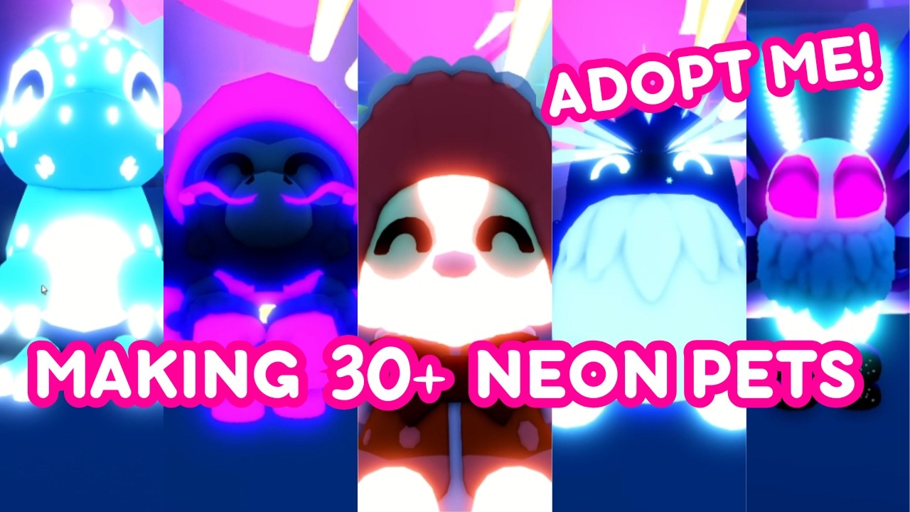 MAKING 30+ NEON PETS IN ADOPT ME! | ROBLOX