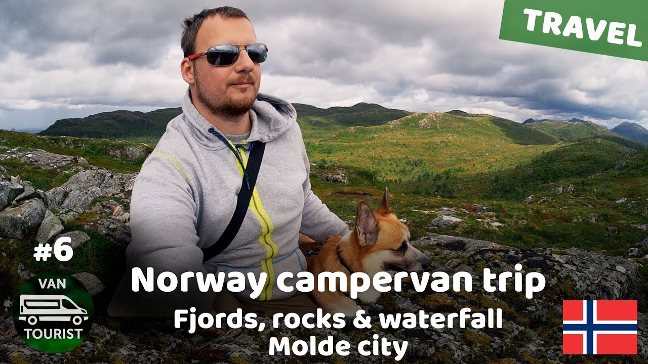 Fjords, rocks & waterfall. Molde city & sunnfjord museum. Norway campervan trip #6