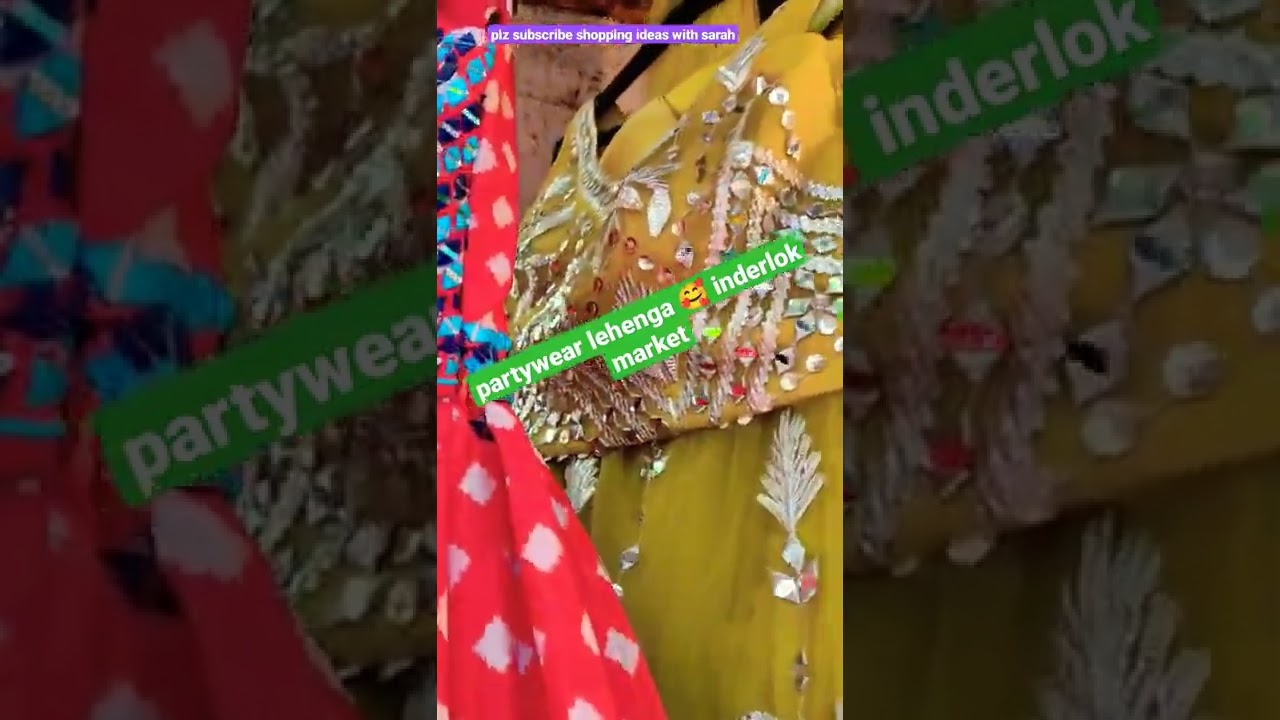 partywear lehenga in inderlok Thursday market delhi partywear suit &   😃 shopping ideas with sarah 🥰