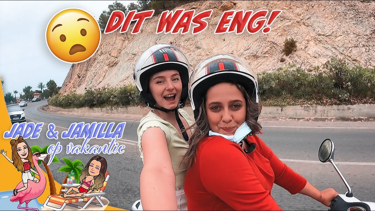SAMEN OP DE BROMMER, DIT WAS ENG!! | #Jade&Jamilla2 #vlog123