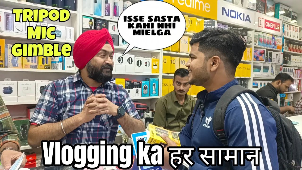 Best Budget Vlogging Mic | Full Vlogging Kit in Nehru Place 🔥 | T.S Group Store 🏬 #vloggingsetup