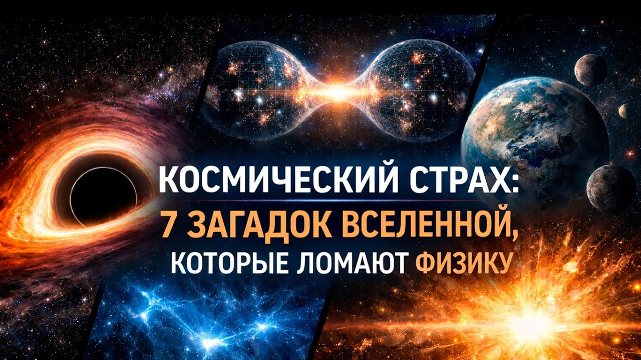 Космический страх: 7 загадок Вселенной, которые ломают физику (чёрные дыры, тёмная материя, жизнь)