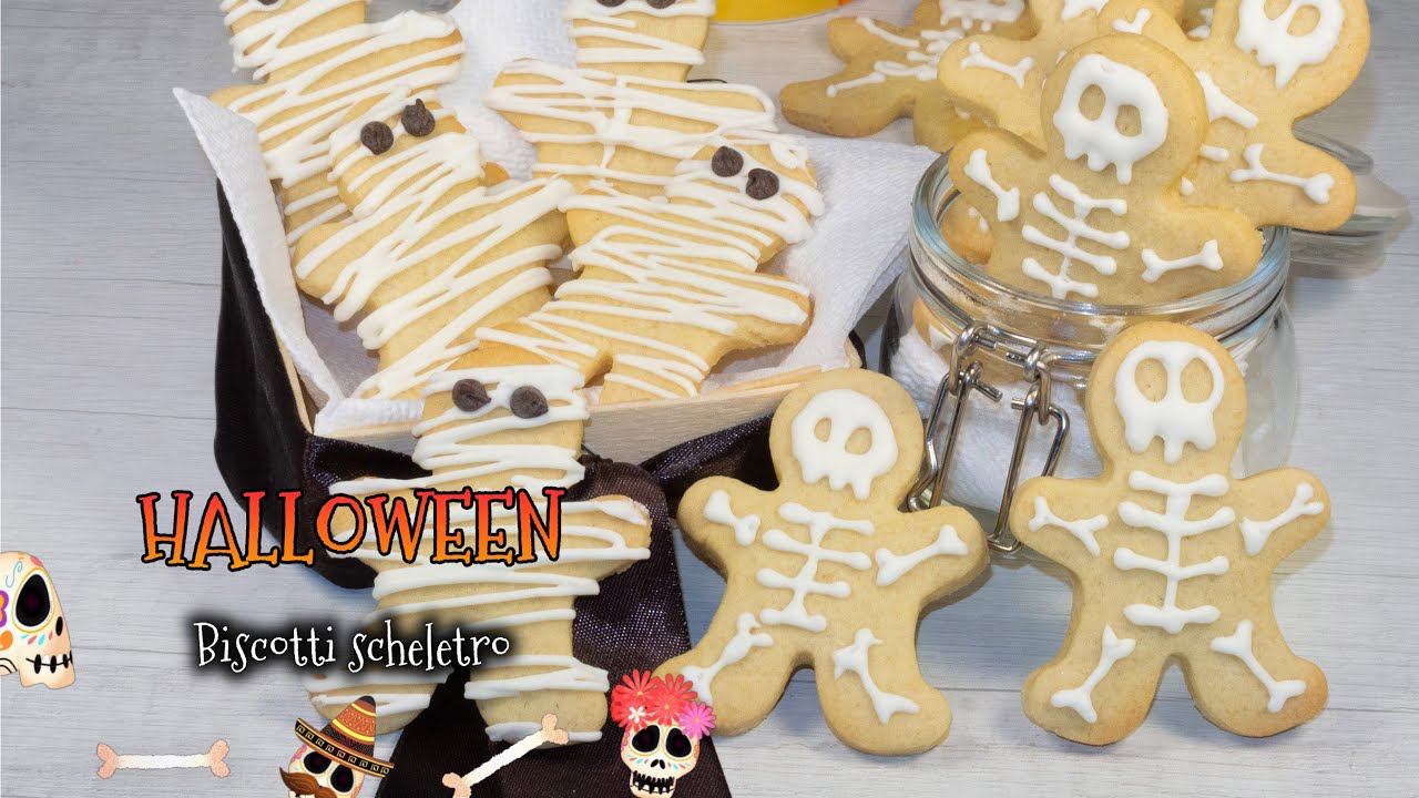 Biscotti scheletro e mummia per Halloween