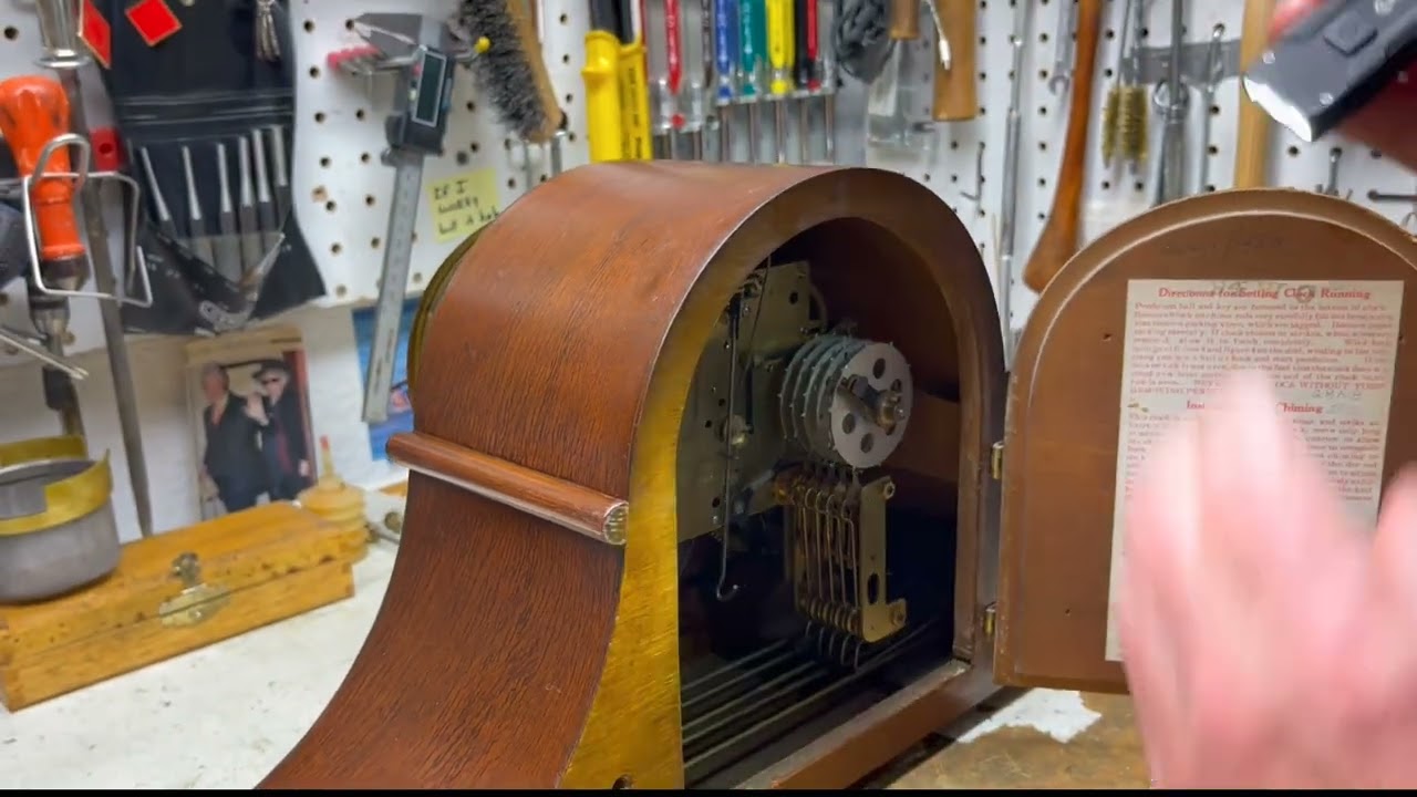 Rare Anique Clock Restoration - Sessions - Part 3 - Can you turn a clock hand backward?