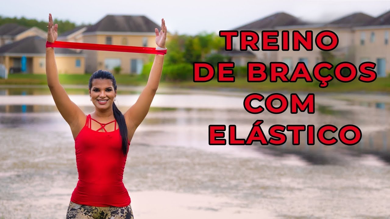 Treino de Braços com Elástico em Casa
