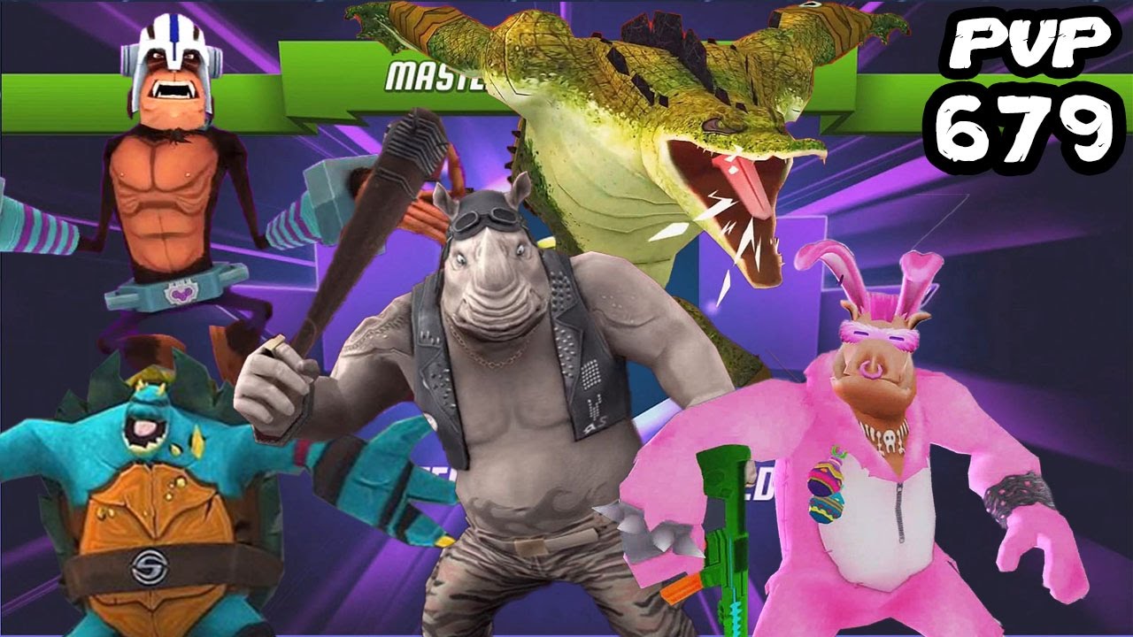 TMNT Legends PVP 679 (Bebop Bunny, Rocksteady Movie, Slash, Leatherhead, Dr. Rockwell)