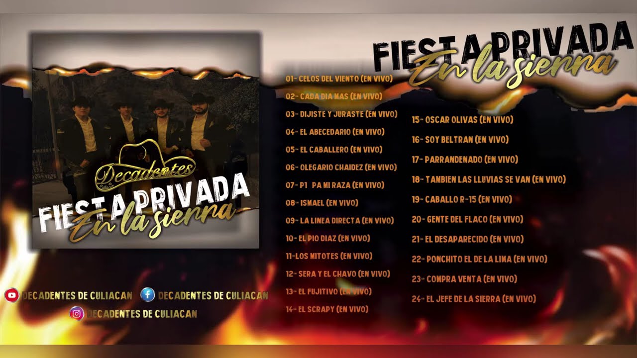 Decadentes de Culiacán- Fiesta Privada en la Sierra (Album En Vivo 2023)