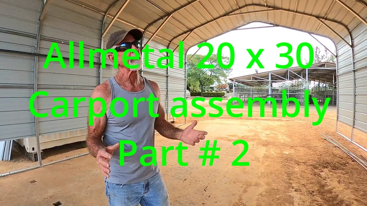 Allmetal carport assembly