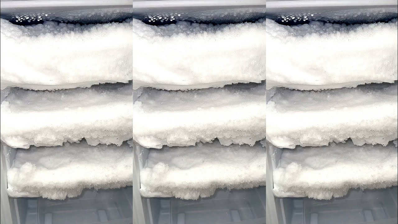 ASMR frezeer frost scraping
