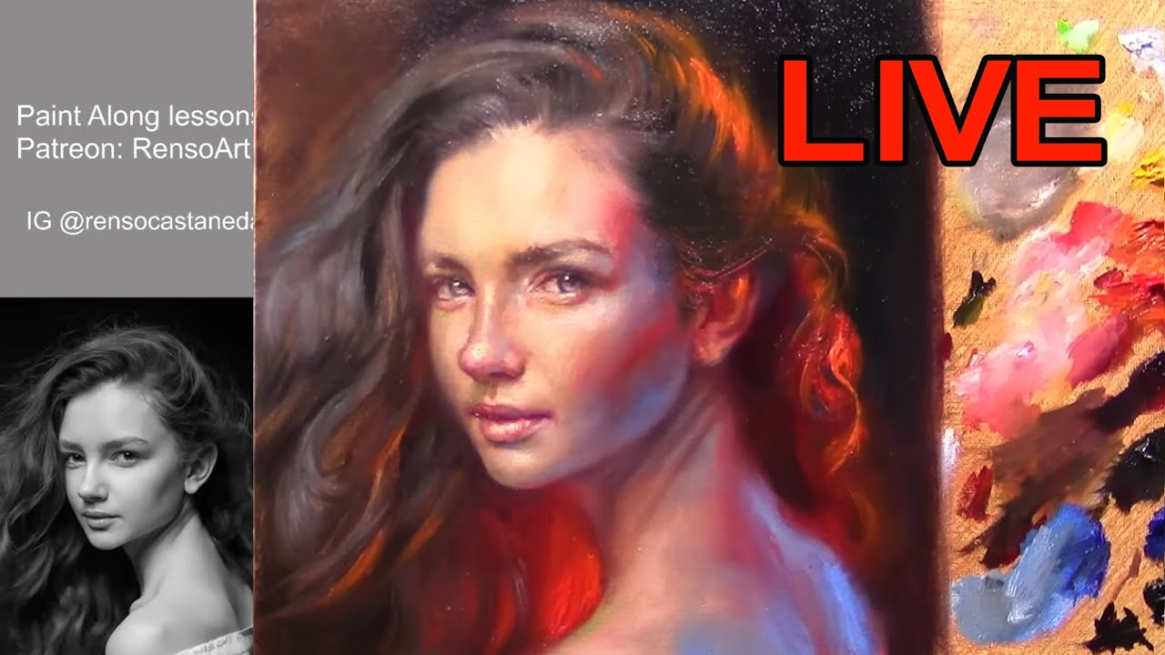 Painting a portrait with oils