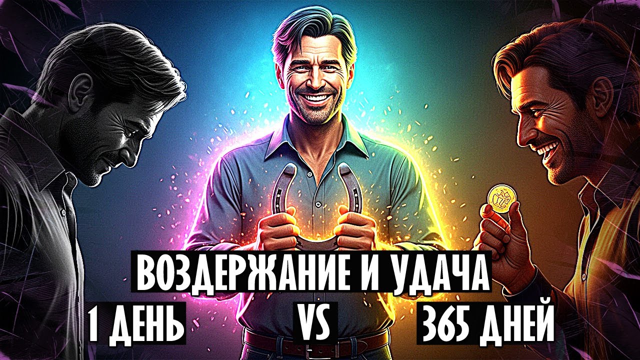 ВОЗДЕРЖАНИЕ И ВЕЗЕНИЕ (УДАЧА) 🍀: 1 ДЕНЬ ⚡️ VS 365 ДНЕЙ 🔥. СТАНЕШЬ ЛИ ТЫ БОЛЕЕ УДАЧЛИВЫМ И УСПЕШНЫМ?