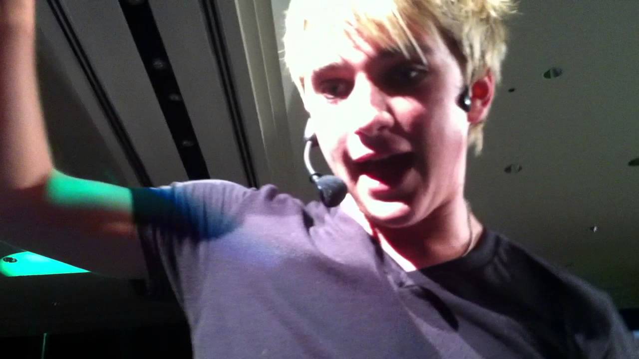 Gabe from im5 took my phone on stage!!! NRG tour 2013