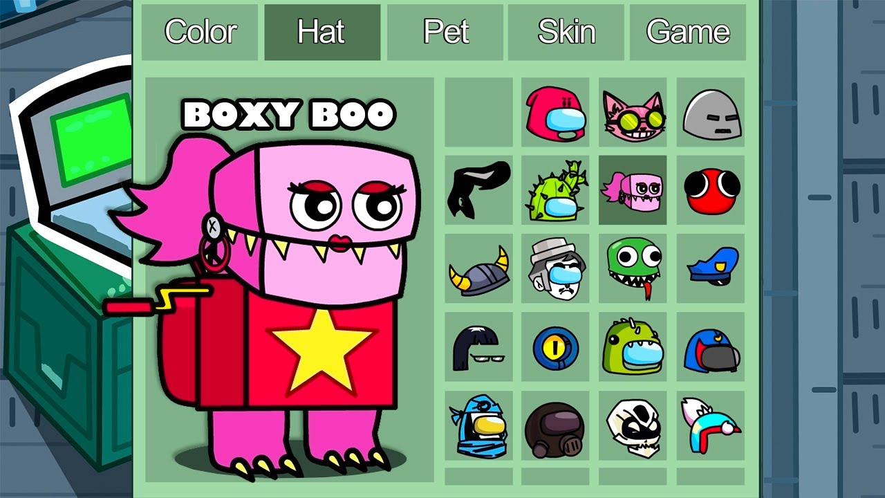 Boxy Boo (Project Playtime) in Among Us ◉ funny animation - 1000 iQ impostor