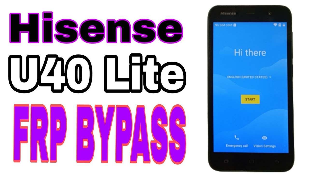 Hisense U40 lite Google FRP Bypass #googleFRP #bypass #hisense#