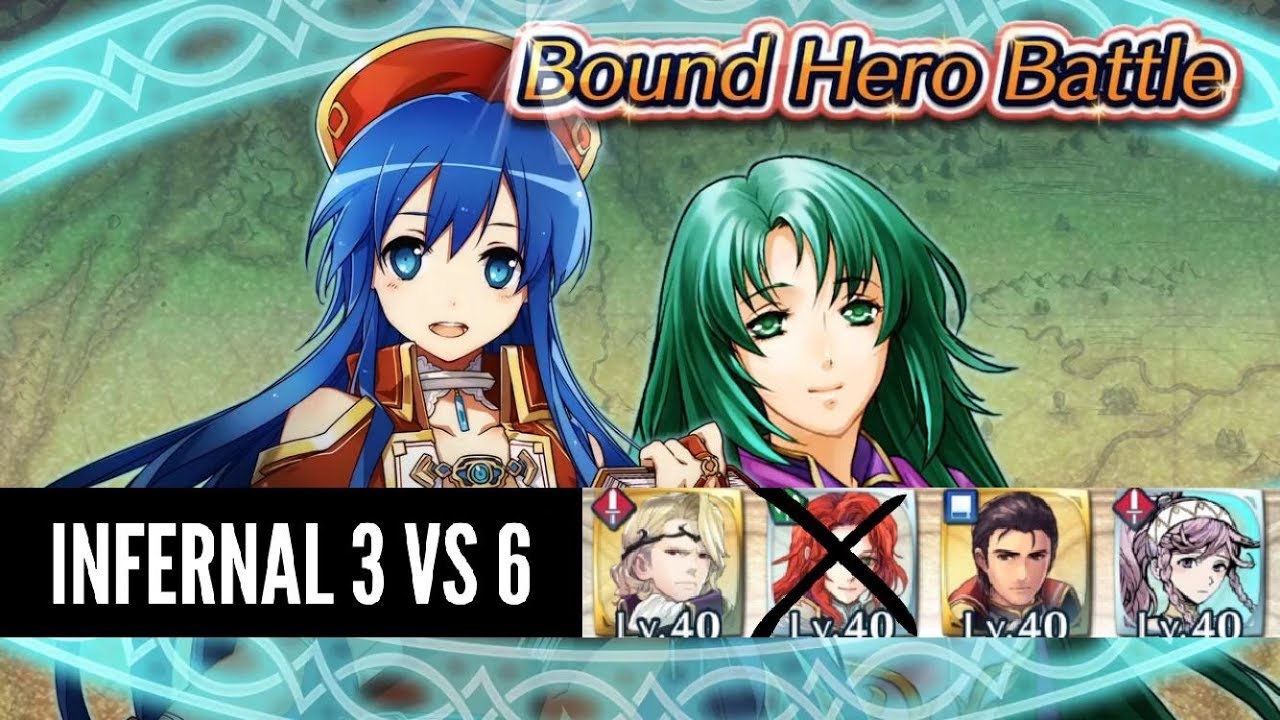 [Fire Emblem Heroes] Cecilia and Lilina Bound Hero Battle Infernal (3 vs 6)