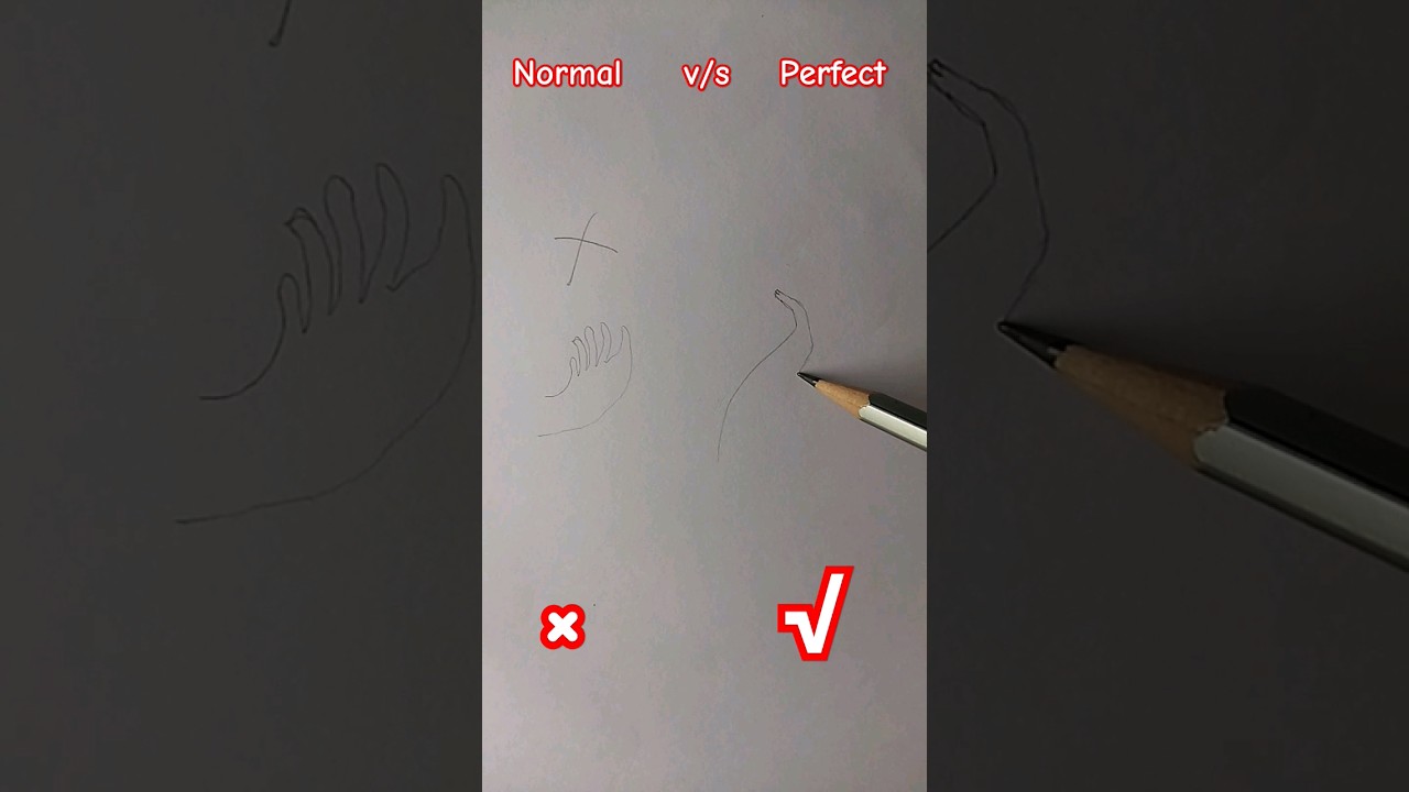 Normal drawing v/s Perfect drawing #normaldrawing #perfectdrawing #shorts #easydraw