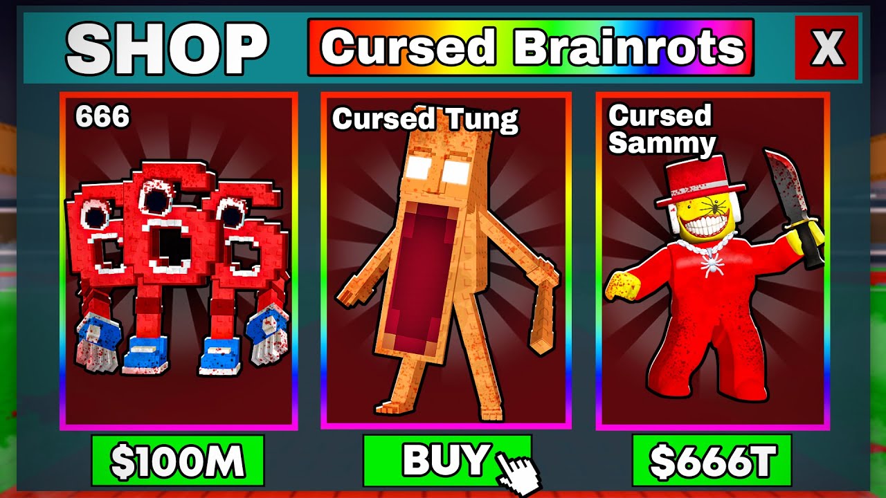 Steal A Brainrot, But You Can Buy Cursed Brainrots..