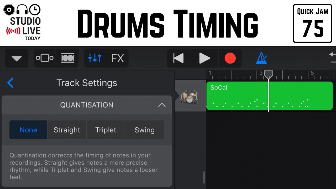 Why are my drums out of time in GarageBand iOS? (iPhone/iPad)