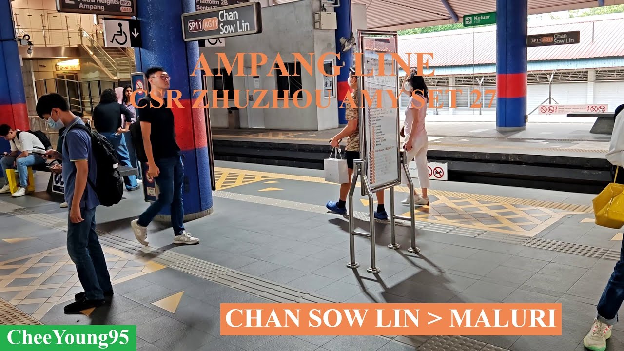 [4K] (CSR Zhuzhou AMY Set 27) LRT Ampang Line - Chan Sow Lin to Maluri
