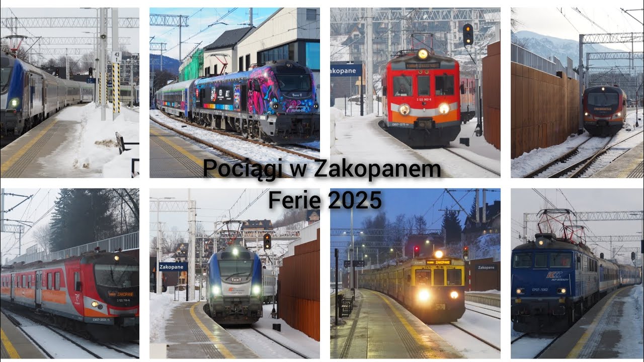 Pociągi w Zakopanem (Ferie 2025)