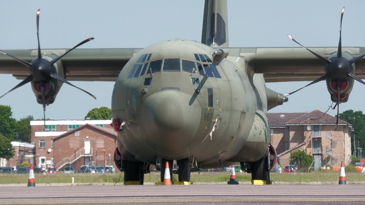 C-130 Hercules ahead of their retirement (Princess Anne in a helicopter)