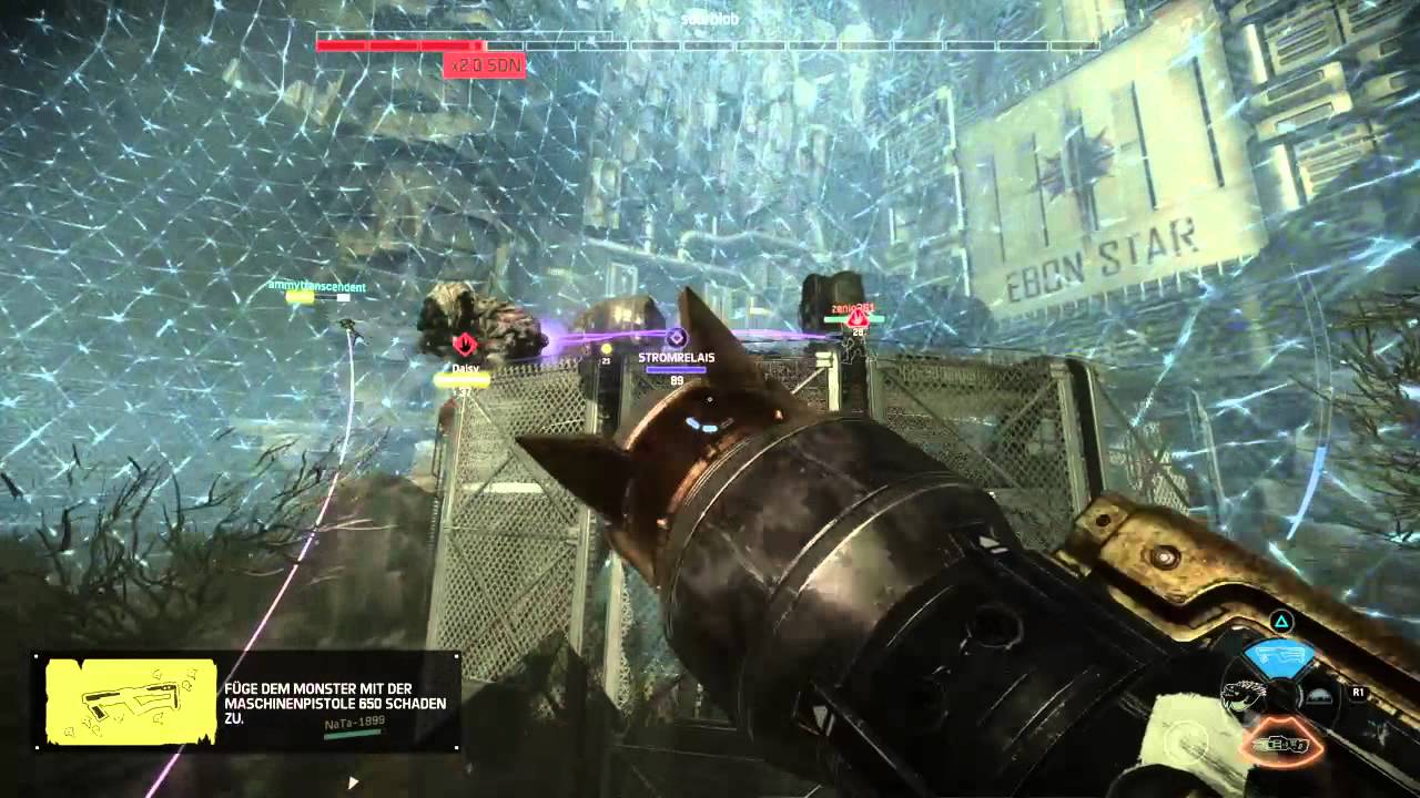 Evolve Relais fight against Stage 3 Behemoth.