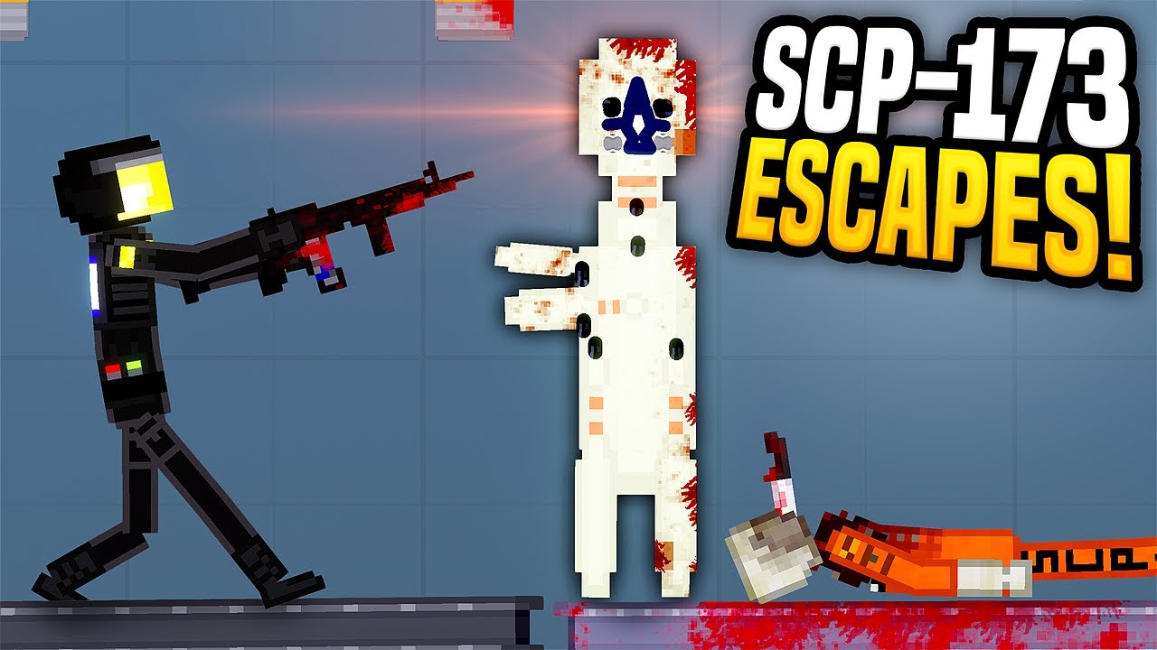SCP-173 сбегает из объекта — Игровой процесс People Playground