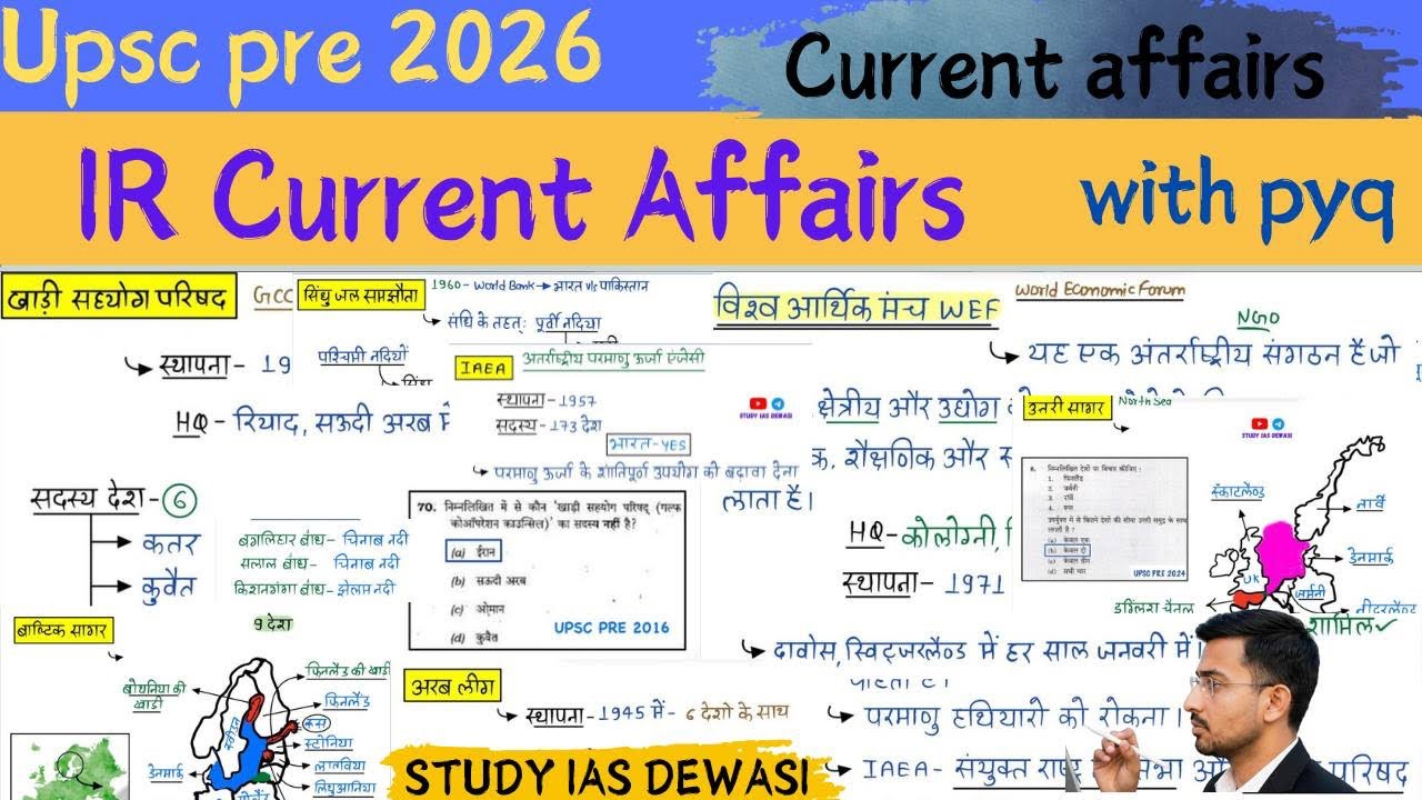 Ir current affairs 2026 upsc in Hindi/places in news for prelims 2026