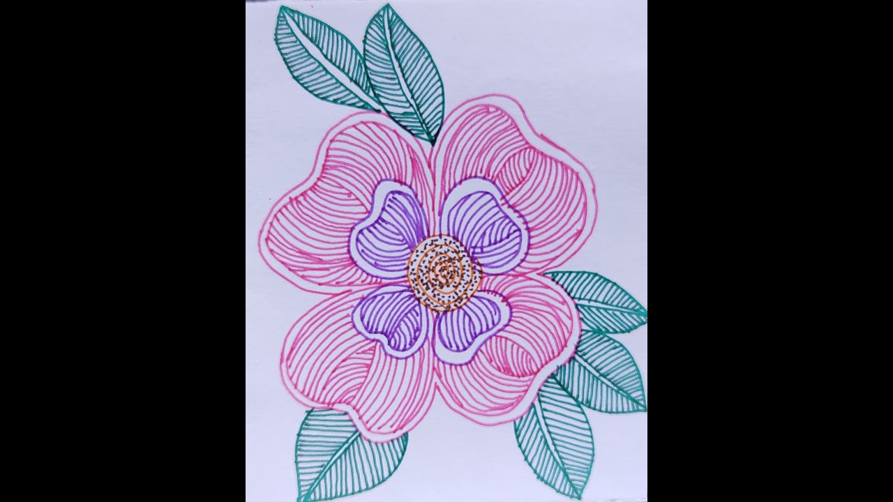 Easy Abstract Art Tutorial-68 | Easy Floral Doodle | Easy Doodle Art 