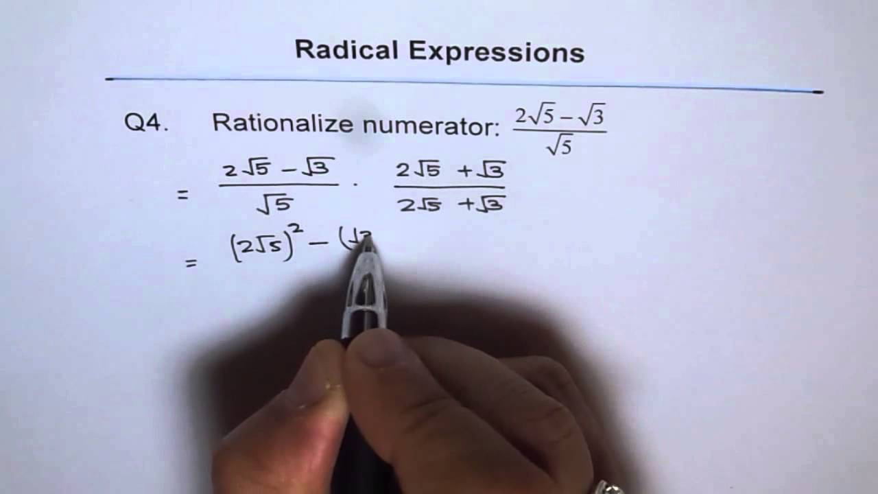 Rationalize Numerator Q4