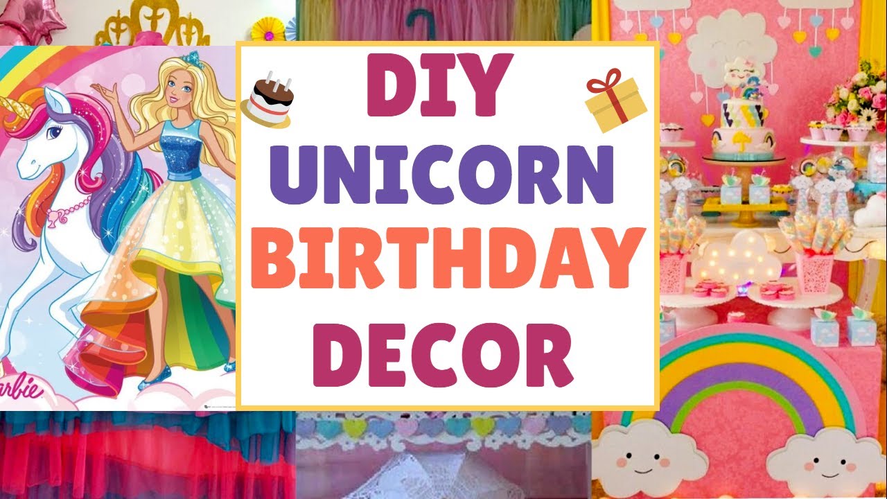 KIDS BIRTHDAY DECORATION IDEAS AT HOME | UNICORN THEME | EASY DIY'S