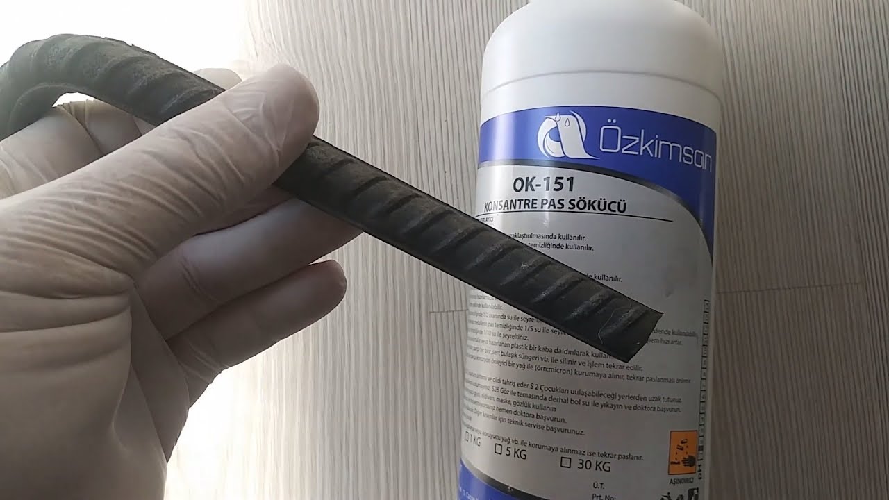 İnşaat Demiri Pası Nasıl Temizlenir ? DENEYSEL!