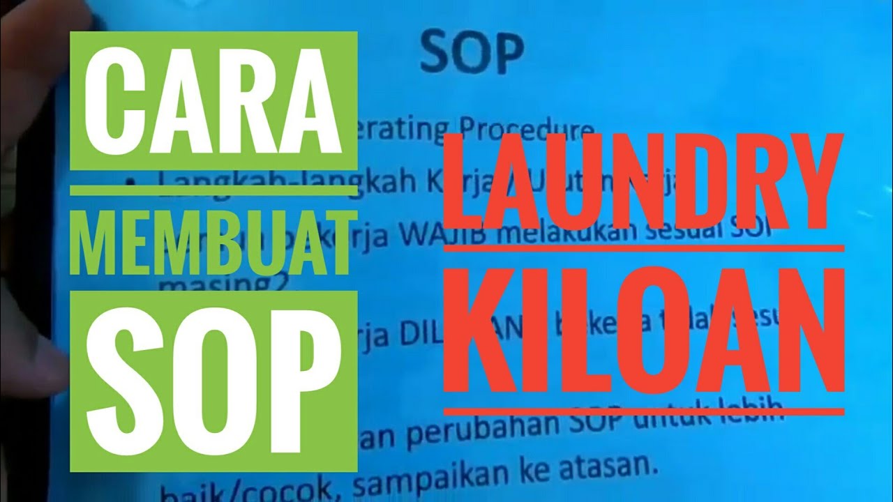 Cara Membuat SOP Laundry Kiloan