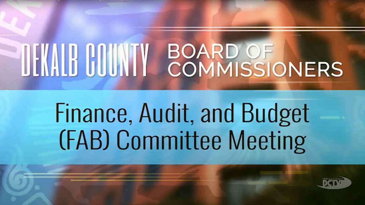 DeKalb County Finance, Audit, and Budget (FAB) Special Called Committee Meeting  - January 26, 2026