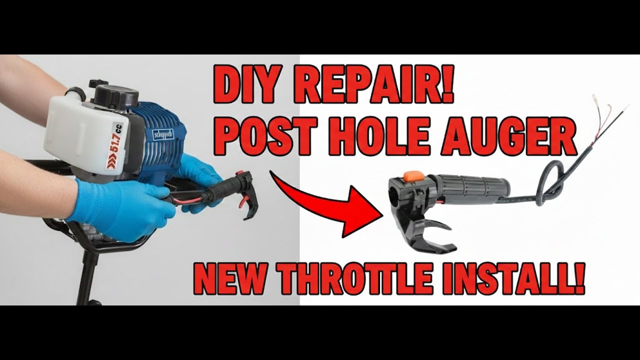 Earth Auger Throttle Trigger & Cable Replacement