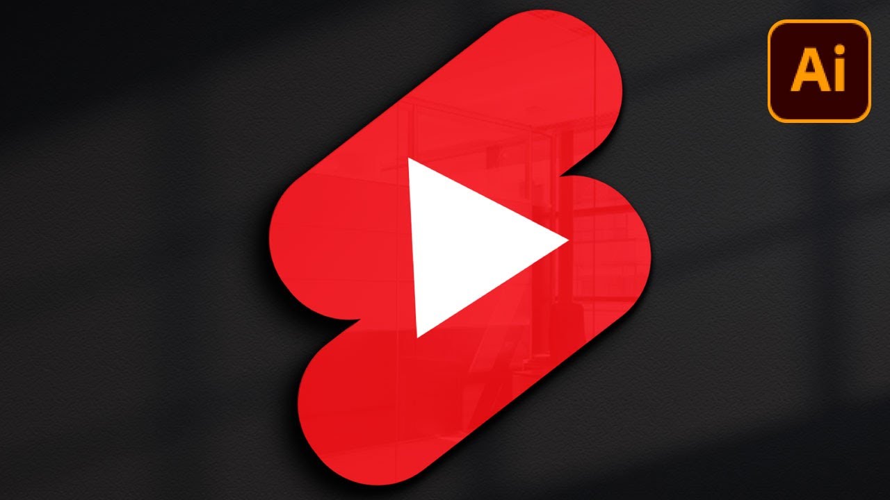 Design YT Shorts Logo In 1 Minute! - Adobe Illustrator 2024   // Beauty Akhter Graphics Designer