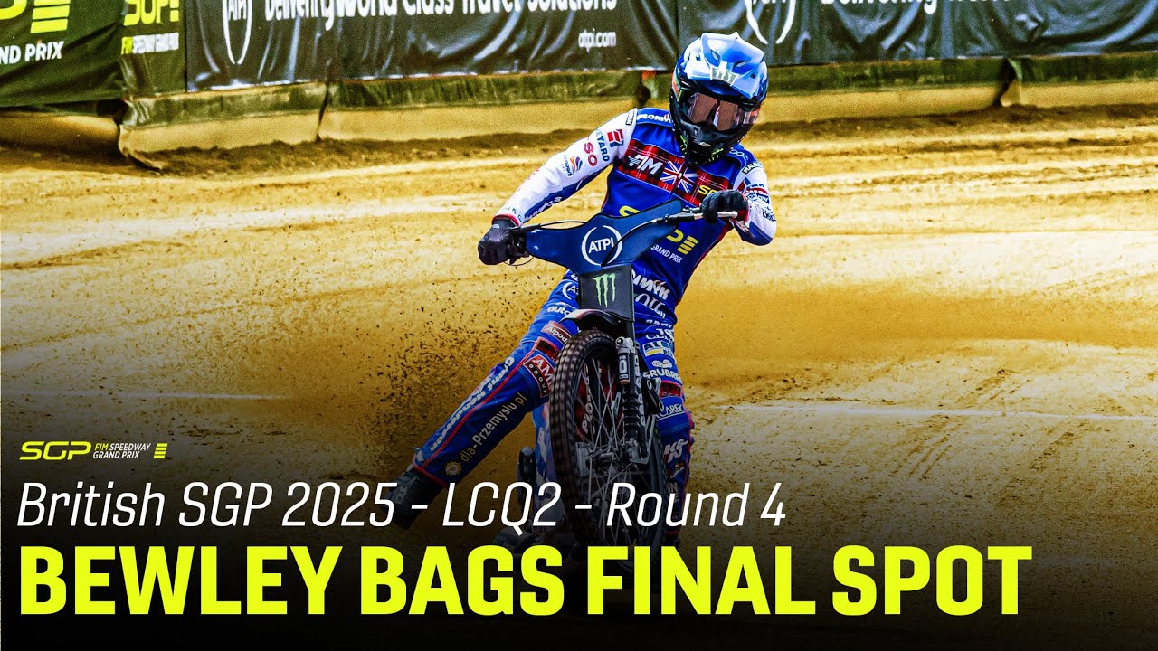 Bewley Secures a Final Spot With Sensational Ride 🔥#BritishSGP LCQ2 | FIM Speedway Grand Prix