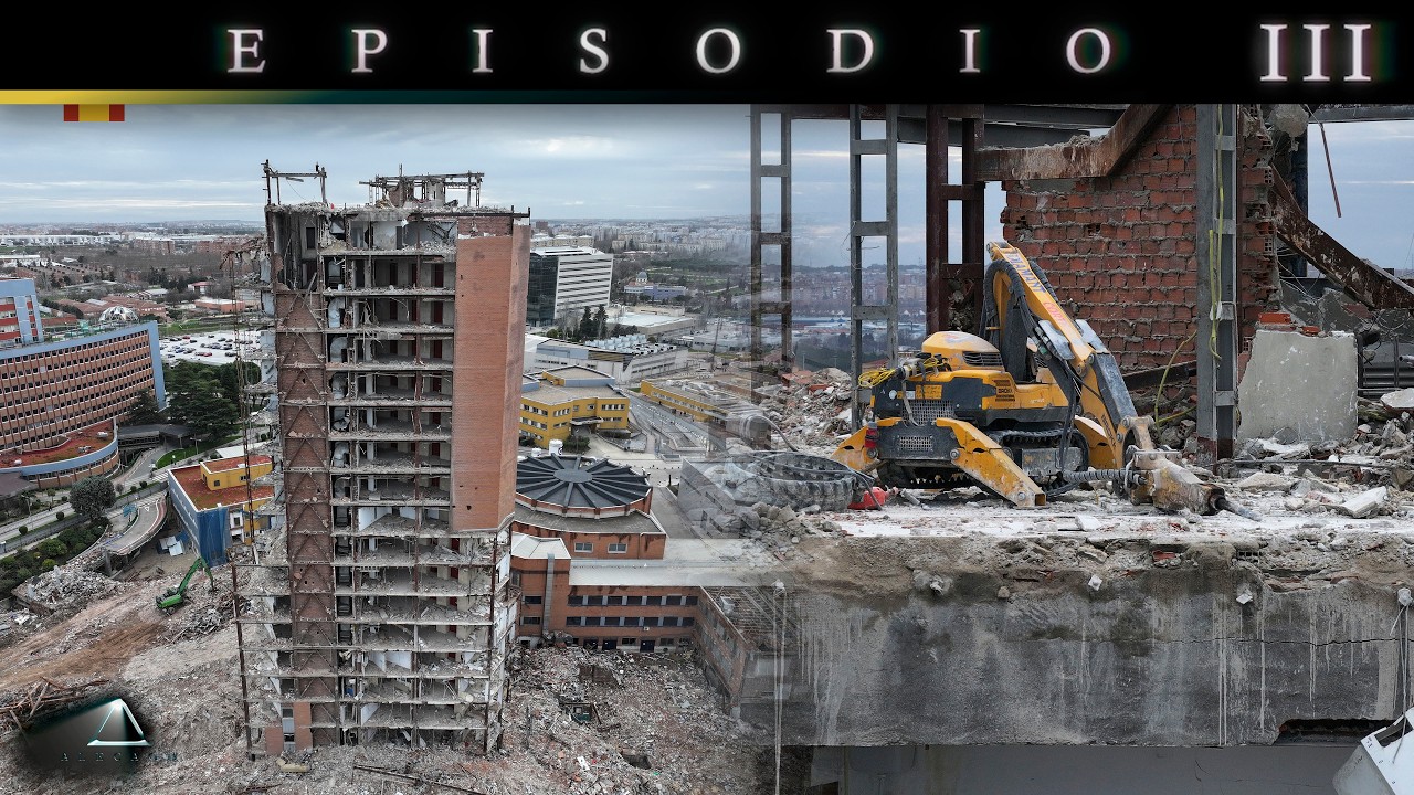DOCUMENTAL DEMOLICIÓN HOSPITAL 12 DE OCTUBRE / 2026 EPISODIO III Desde el aire a 8K, imágenes aéreas