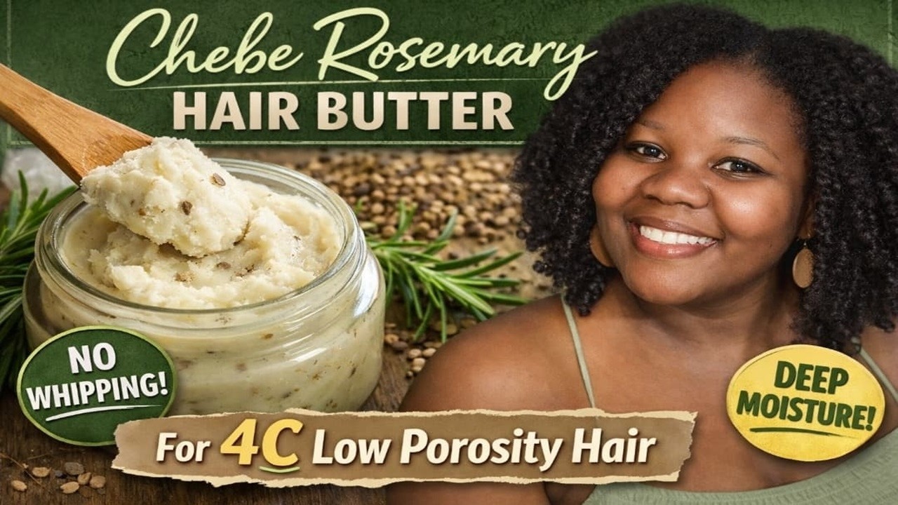 Chebe Rosemary Hair Butter (Non-Whipped) | Deep Moisture, Length Retention & Hydration