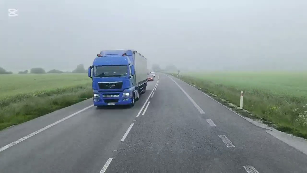 Driving in Slovakia, route 65, Martin - Turc.Teplice