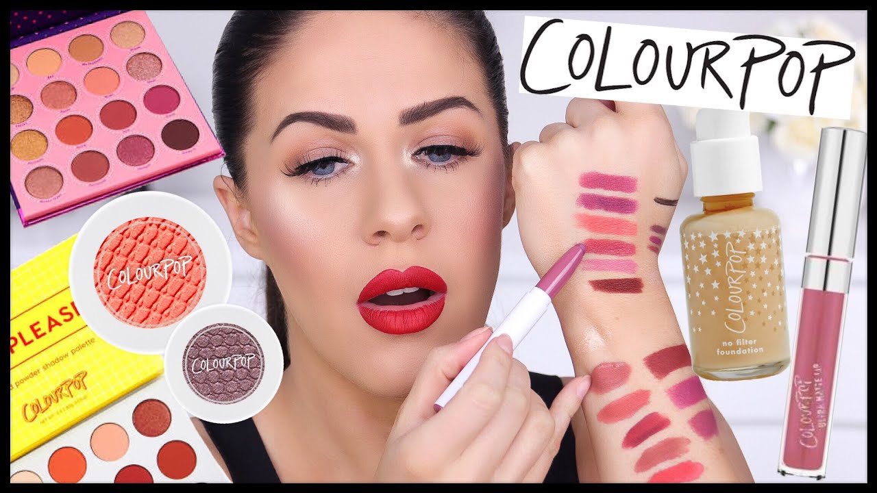 HUGE COLOURPOP HAUL!! LIPSTICKS, EYESHADOWS, FOUNDATION, PALETTES & MORE!!