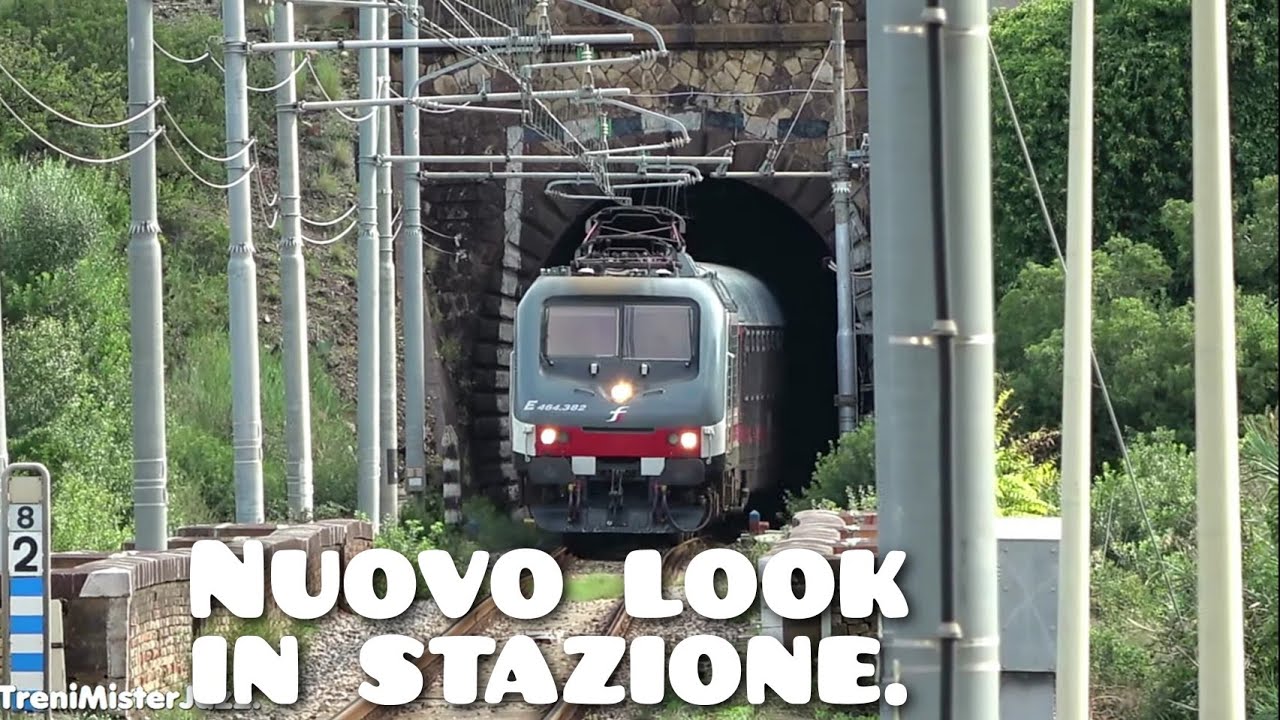 Nuovo look per la  stazione di Pollina San Mauro Castelverde e ricovero treno cantiere. Cippo Km 82