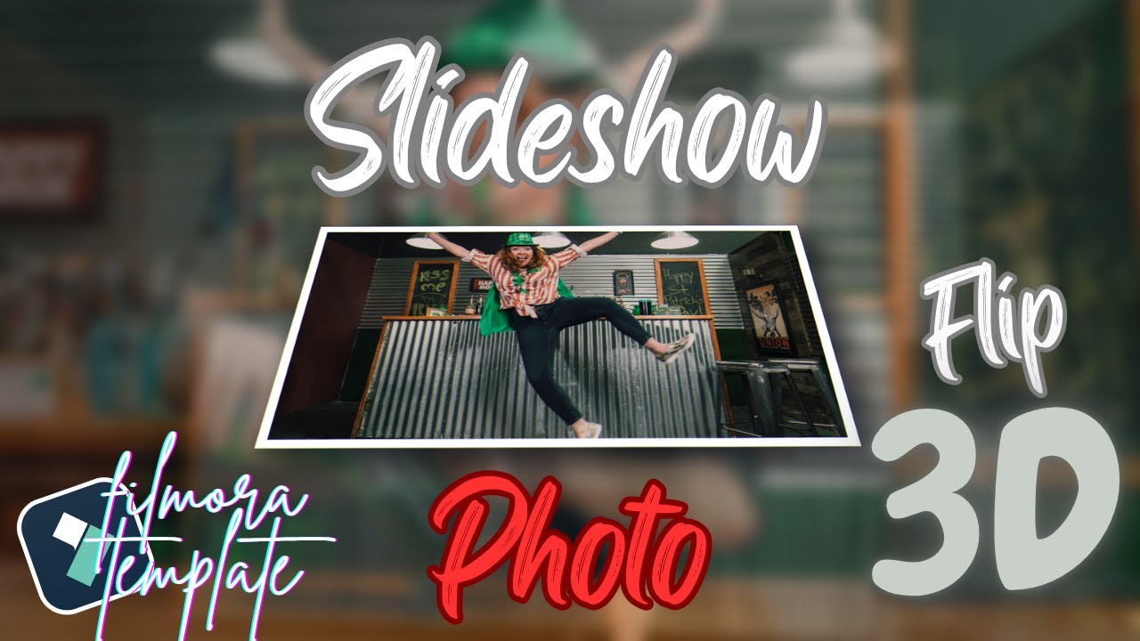 Filmora Template—3D Flip Effect to Photo Slideshow in Filmora 14
