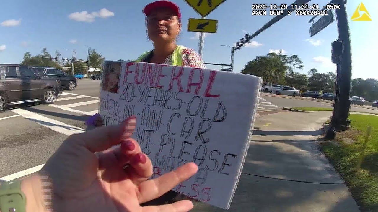 Video shows arrest of woman soliciting money for fake funeral in Flagler County