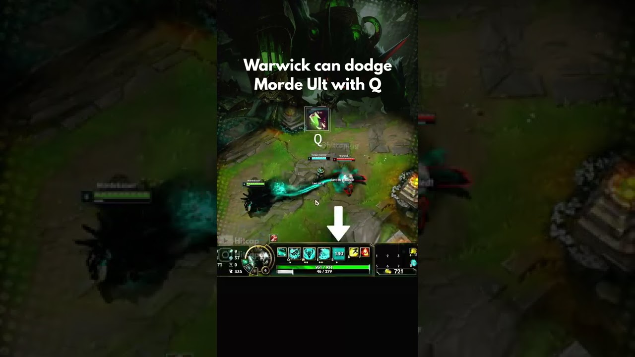 Warwick dodging Mordekaiser Ult with his Q! #shorts