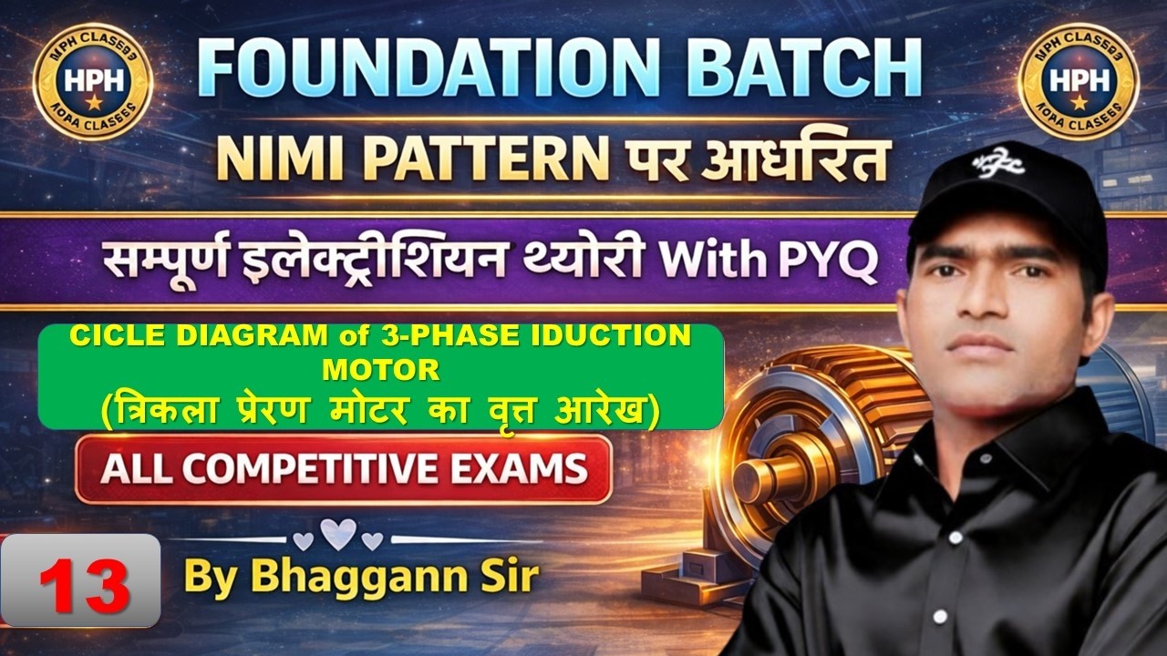 Lec-13 Circle diagram of  3 phase induction motor BY BHAGGAN SIR #rrbalp #hphclasses #bhaggansir