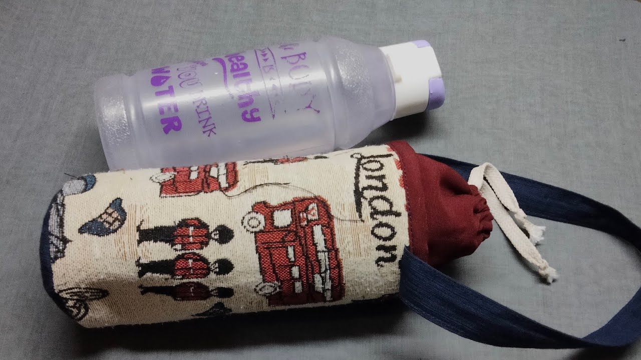 cara membuat tas botol air minum | DIY water bottle bag