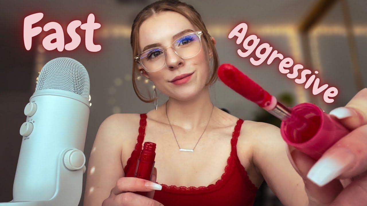 ASMR | FAST AND AGGRESSIVE MAKEUP APPLICATION 💄(mouth sounds & personal attention)